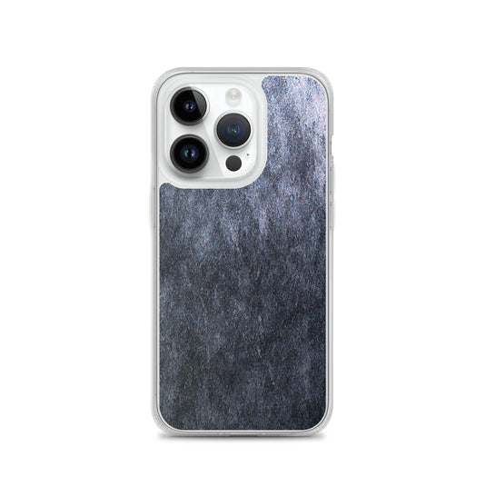 Dark Grey Metal Stone Industrial Style Flexible Clear iPhone Case Bump Resistant Corners CREATIVETECH