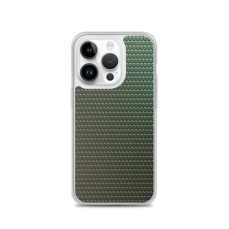 Load image into Gallery viewer, Dark Green Industrial Rubber Style Flexible Clear iPhone Case Bump Resistant Corners CREATIVETECH