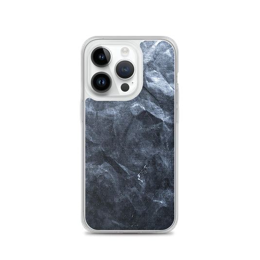 Hammered Dark Metal Industrial Grid Style Flexible Clear iPhone Case Bump Resistant Corners CREATIVETECH