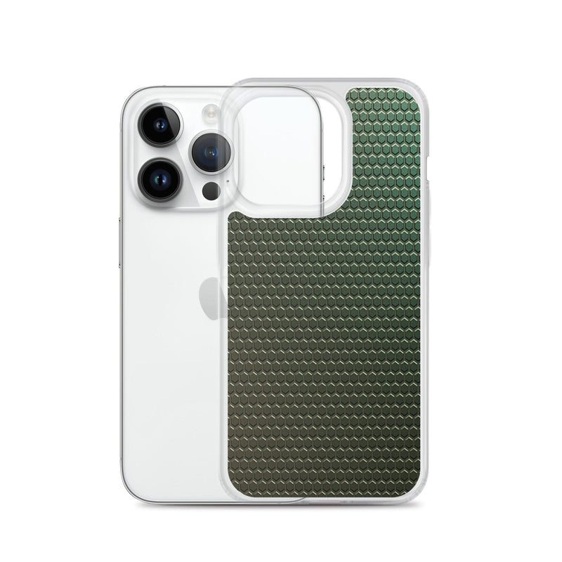 Load image into Gallery viewer, Dark Green Industrial Rubber Style Flexible Clear iPhone Case Bump Resistant Corners CREATIVETECH