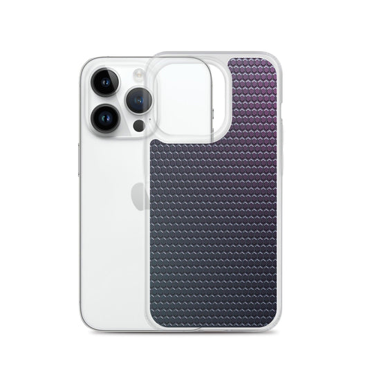 Dark Violet Blue Industrial Rubber Style Flexible Clear iPhone Case Bump Resistant Corners CREATIVETECH