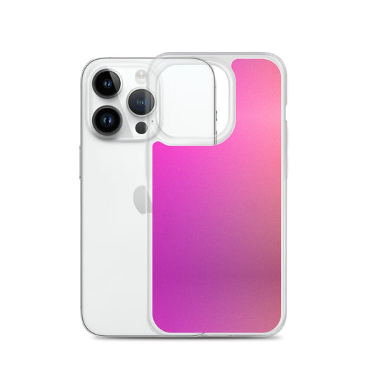 Pink Orange Gradient Colorful Flexible Clear iPhone Case Bump Resistant Corners CREATIVETECH