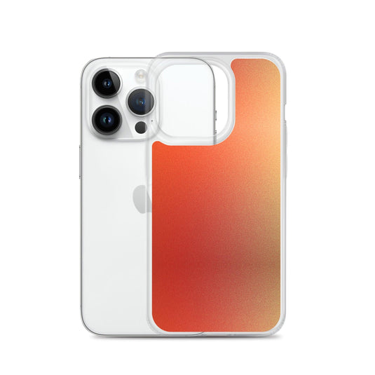 Intensive Orange Red Gradient Colorful Flexible Clear iPhone Case Bump Resistant Corners CREATIVETECH