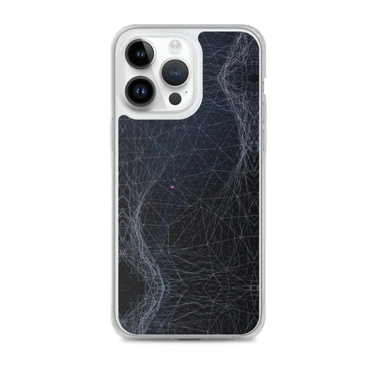 Dark Cyber Polygon Flexible Clear iPhone Case Bump Resistant Corners CREATIVETECH