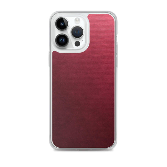 Brushed Red Metal Flexible Clear iPhone Case Bump Resistant Corners CREATIVETECH