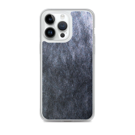 Dark Grey Metal Stone Industrial Style Flexible Clear iPhone Case Bump Resistant Corners CREATIVETECH