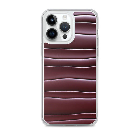 Dark Burgundi Red Gummy Squishy Blob Style Flexible Clear iPhone Case Bump Resistant Corners CREATIVETECH