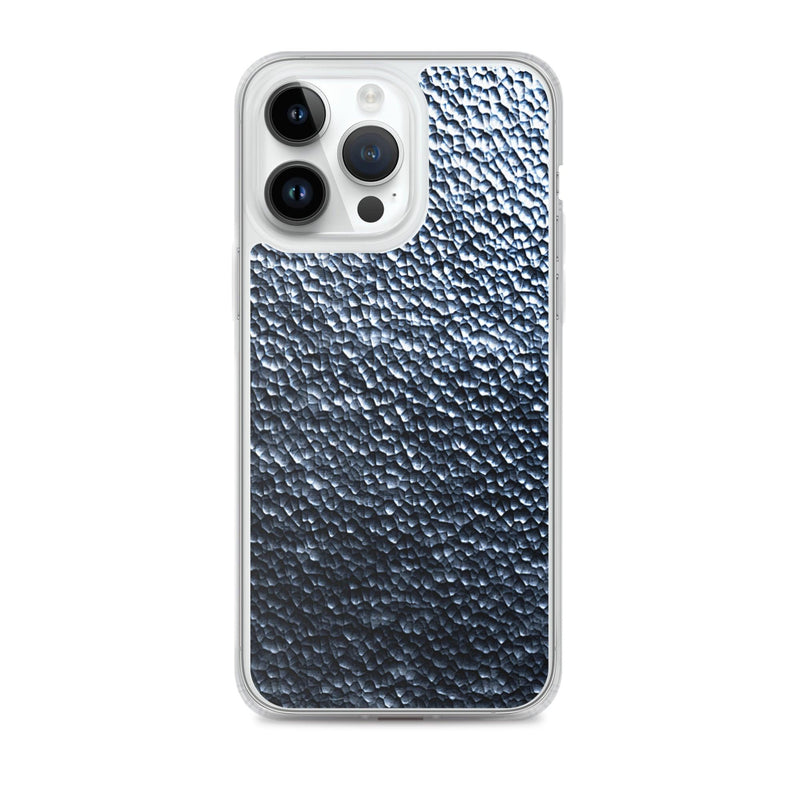 Load image into Gallery viewer, Dark Hammered Metal Silver Steel Industrial Style Flexible Clear iPhone Case Bump Resistant Corners CREATIVETECH