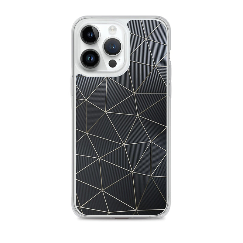 Load image into Gallery viewer, Carbon Fiber Golden Lined Style Flexible Clear iPhone Case Bump Resistant Corners CREATIVETECH