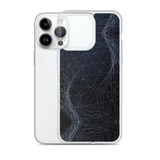 Dark Cyber Polygon Flexible Clear iPhone Case Bump Resistant Corners CREATIVETECH