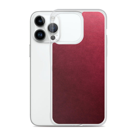 Brushed Red Metal Flexible Clear iPhone Case Bump Resistant Corners CREATIVETECH