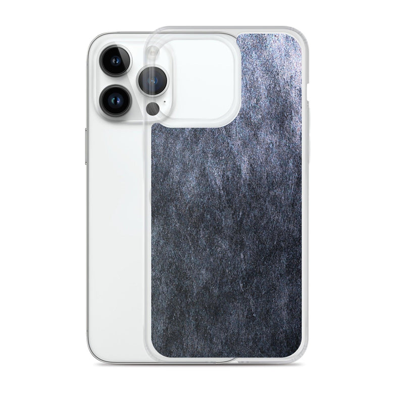 Load image into Gallery viewer, Dark Grey Metal Stone Industrial Style Flexible Clear iPhone Case Bump Resistant Corners CREATIVETECH
