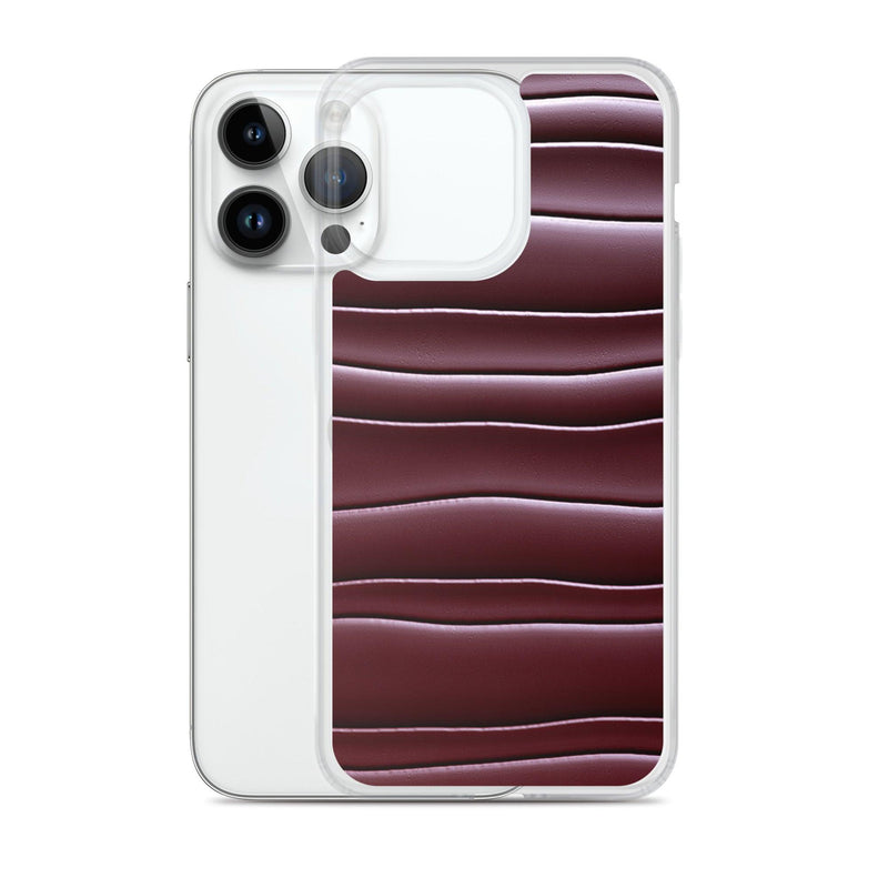 Load image into Gallery viewer, Dark Burgundi Red Gummy Squishy Blob Style Flexible Clear iPhone Case Bump Resistant Corners CREATIVETECH