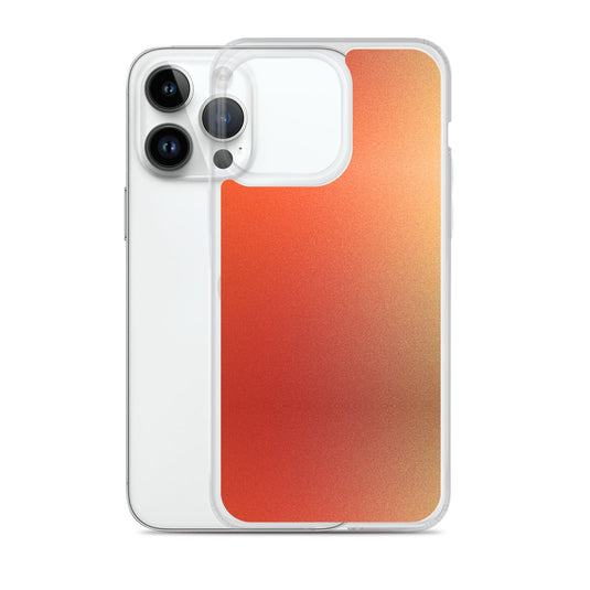Intensive Orange Red Gradient Colorful Flexible Clear iPhone Case Bump Resistant Corners CREATIVETECH