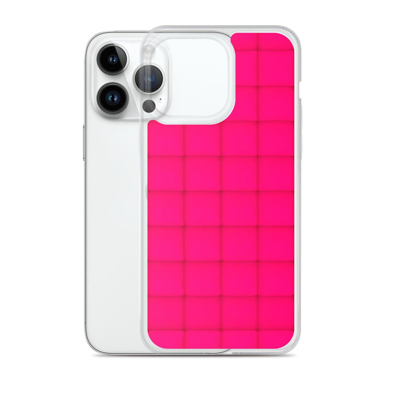 Load image into Gallery viewer, Squishy Pink Red Cubic Colorful Flexible Clear iPhone Case Bump Resistant Corners CREATIVETECH