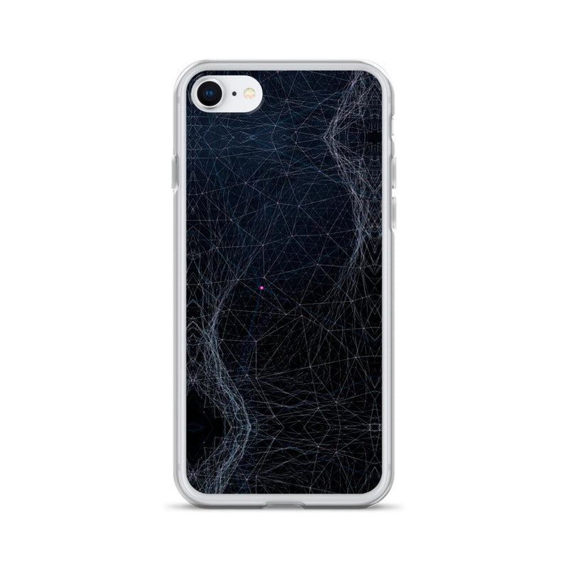 Load image into Gallery viewer, Dark Cyber Polygon Flexible Clear iPhone Case Bump Resistant Corners CREATIVETECH