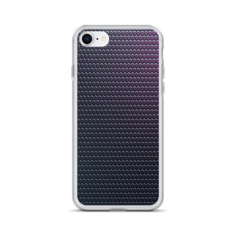 Load image into Gallery viewer, Dark Violet Blue Industrial Rubber Style Flexible Clear iPhone Case Bump Resistant Corners CREATIVETECH