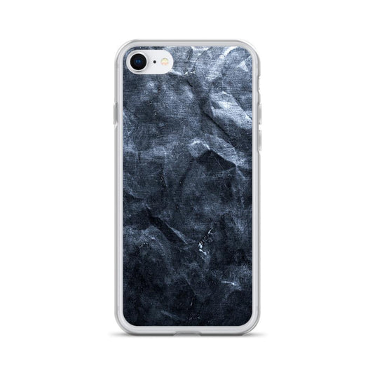 Hammered Dark Metal Industrial Grid Style Flexible Clear iPhone Case Bump Resistant Corners CREATIVETECH