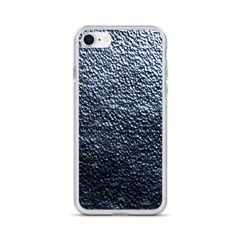 Load image into Gallery viewer, Dark Hammered Metal Silver Steel Industrial Style Flexible Clear iPhone Case Bump Resistant Corners CREATIVETECH