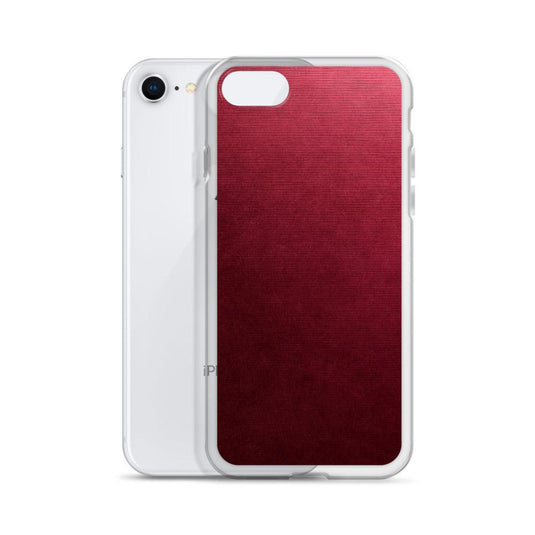 Brushed Red Metal Flexible Clear iPhone Case Bump Resistant Corners CREATIVETECH