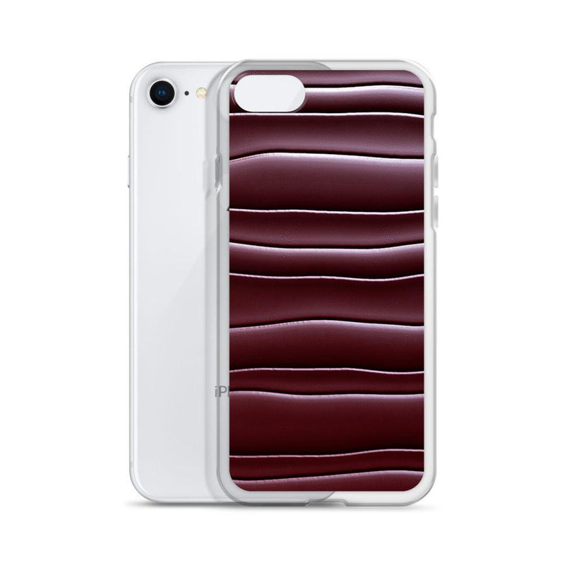 Load image into Gallery viewer, Dark Burgundi Red Gummy Squishy Blob Style Flexible Clear iPhone Case Bump Resistant Corners CREATIVETECH