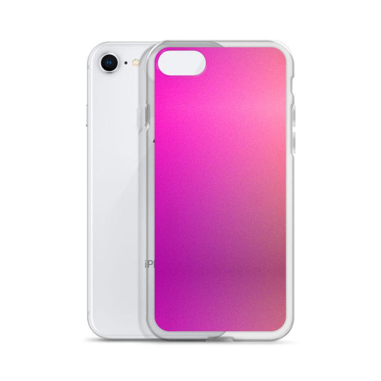 Pink Orange Gradient Colorful Flexible Clear iPhone Case Bump Resistant Corners CREATIVETECH