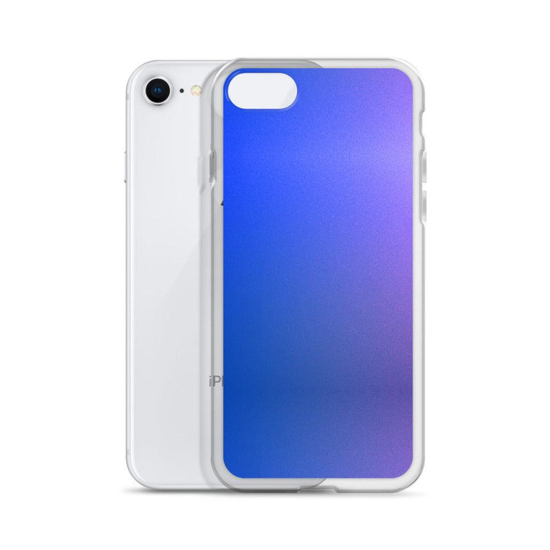 Load image into Gallery viewer, Intensive Blue Violet Gradient Colorful Flexible Clear iPhone Case Bump Resistant Corners CREATIVETECH