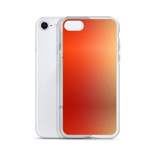 Intensive Orange Red Gradient Colorful Flexible Clear iPhone Case Bump Resistant Corners CREATIVETECH