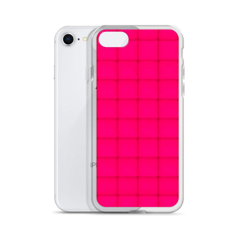 Load image into Gallery viewer, Squishy Pink Red Cubic Colorful Flexible Clear iPhone Case Bump Resistant Corners CREATIVETECH