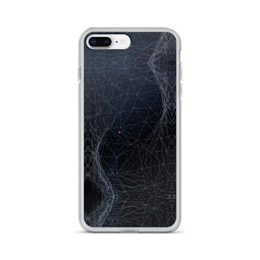 Dark Cyber Polygon Flexible Clear iPhone Case Bump Resistant Corners CREATIVETECH