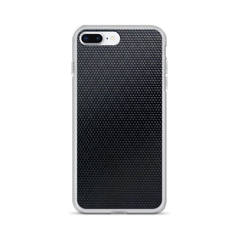 Load image into Gallery viewer, Industrial Dark Back Tech Metal Grid Flexible Clear iPhone Case Bump Resistant Corners CREATIVETECH
