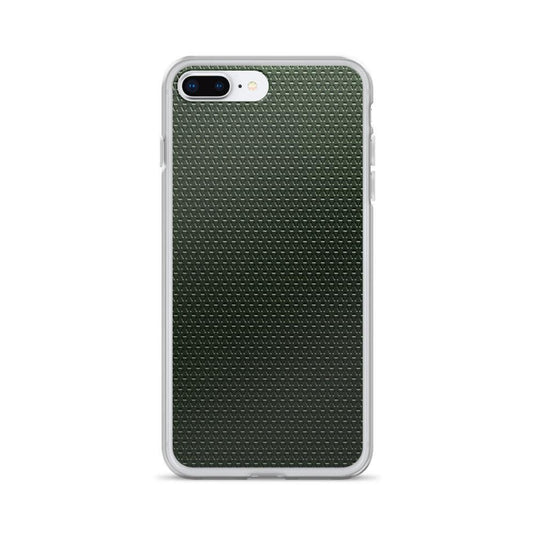 Dark Green Industrial Grid Style Flexible Clear iPhone Case Bump Resistant Corners CREATIVETECH