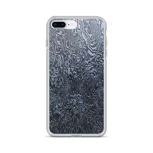 Damascus Steel Industrial Style Dark Grey Black Flexible Clear iPhone Case Bump Resistant Corners CREATIVETECH