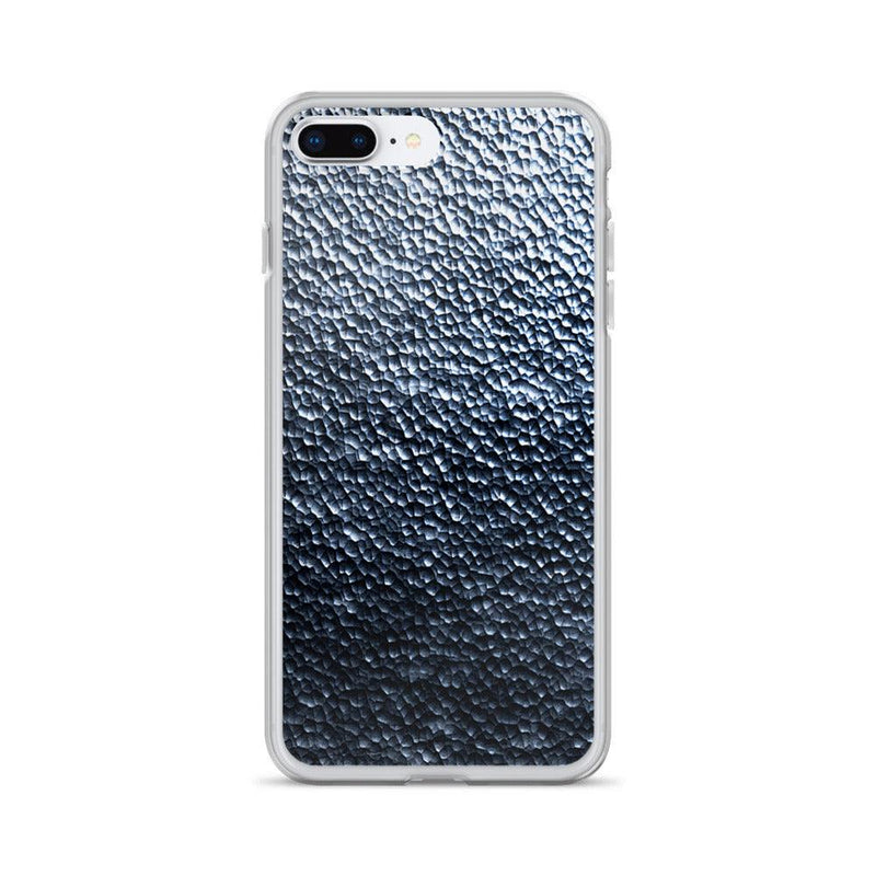 Load image into Gallery viewer, Dark Hammered Metal Silver Steel Industrial Style Flexible Clear iPhone Case Bump Resistant Corners CREATIVETECH