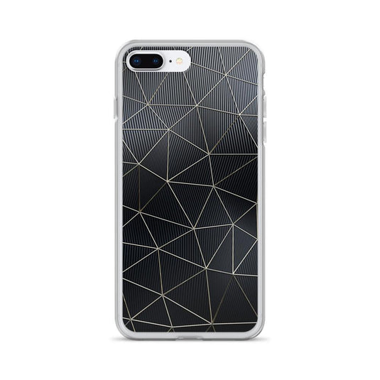 Carbon Fiber Golden Lined Style Flexible Clear iPhone Case Bump Resistant Corners CREATIVETECH
