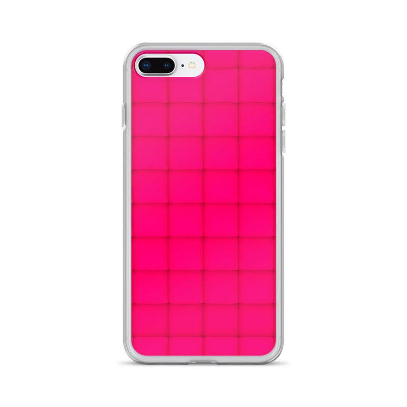 Load image into Gallery viewer, Squishy Pink Red Cubic Colorful Flexible Clear iPhone Case Bump Resistant Corners CREATIVETECH