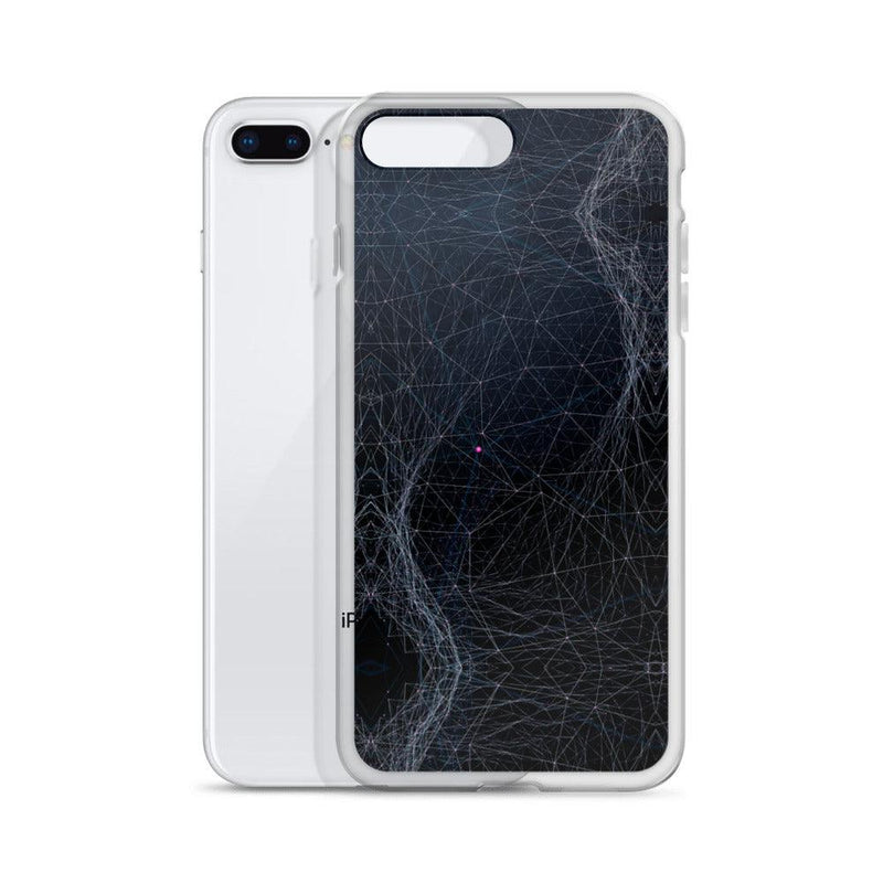Load image into Gallery viewer, Dark Cyber Polygon Flexible Clear iPhone Case Bump Resistant Corners CREATIVETECH