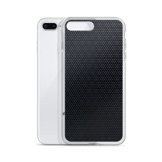 Industrial Dark Back Tech Metal Grid Flexible Clear iPhone Case Bump Resistant Corners CREATIVETECH