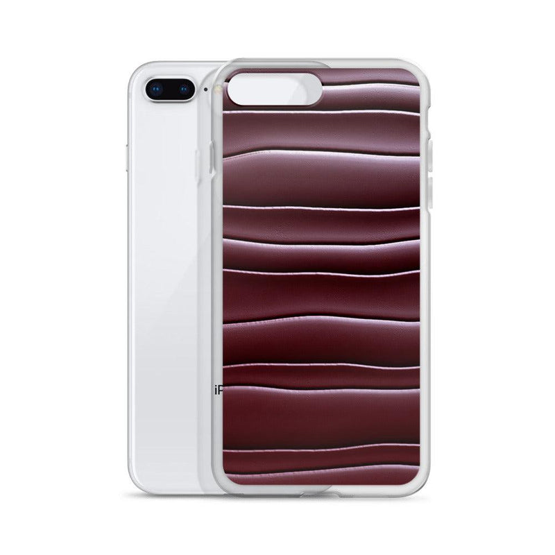 Load image into Gallery viewer, Dark Burgundi Red Gummy Squishy Blob Style Flexible Clear iPhone Case Bump Resistant Corners CREATIVETECH
