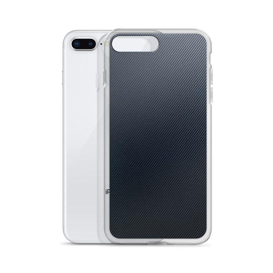 Striped Rubber Industrial Style Dark Grey Black Flexible Clear iPhone Case Bump Resistant Corners CREATIVETECH