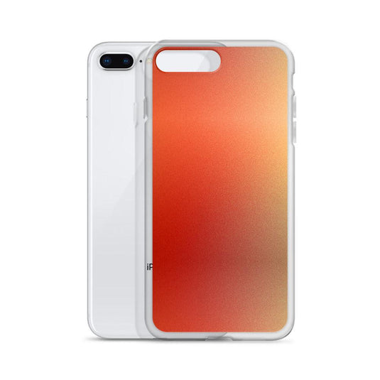 Intensive Orange Red Gradient Colorful Flexible Clear iPhone Case Bump Resistant Corners CREATIVETECH