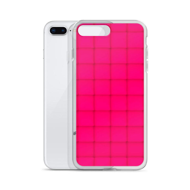 Load image into Gallery viewer, Squishy Pink Red Cubic Colorful Flexible Clear iPhone Case Bump Resistant Corners CREATIVETECH