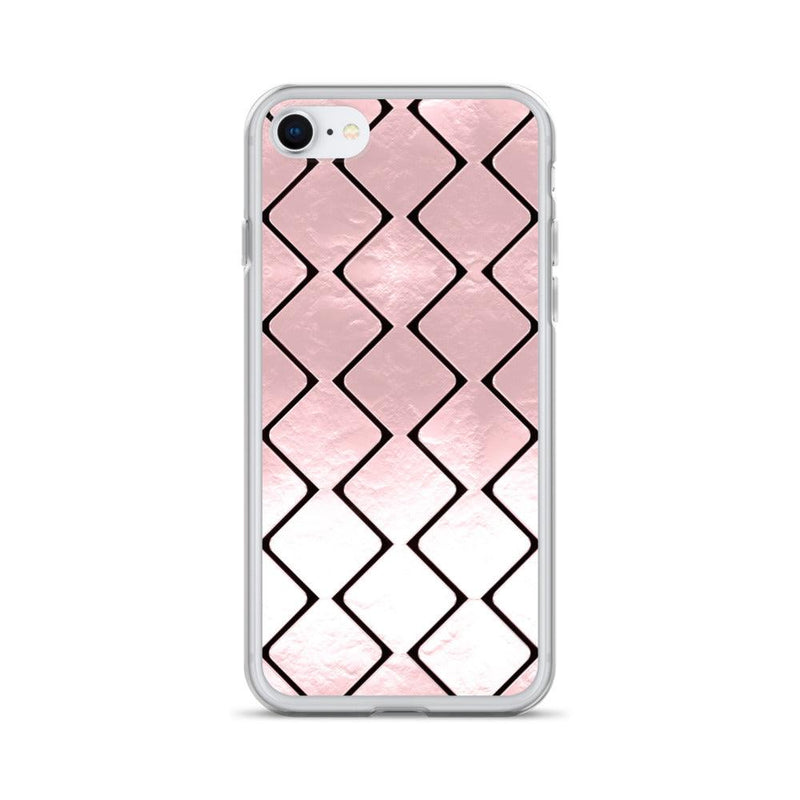 Load image into Gallery viewer, Metal-Like Rose Golden iPhone Case Clear Thin