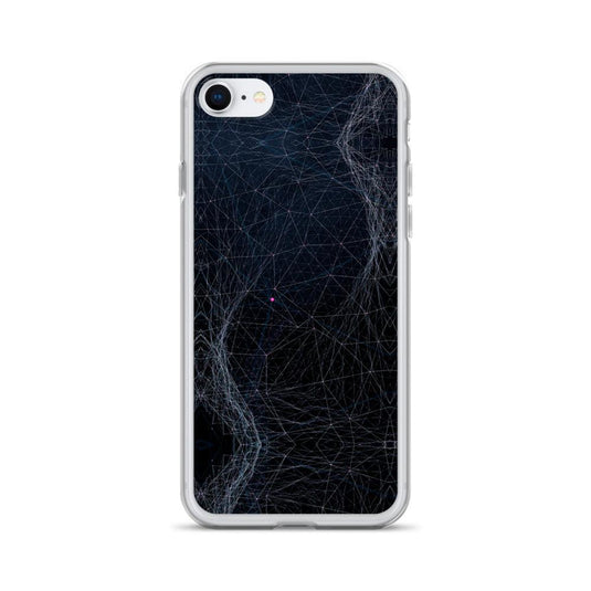 Dark Cyber Polygon Flexible Clear iPhone Case Bump Resistant Corners CREATIVETECH
