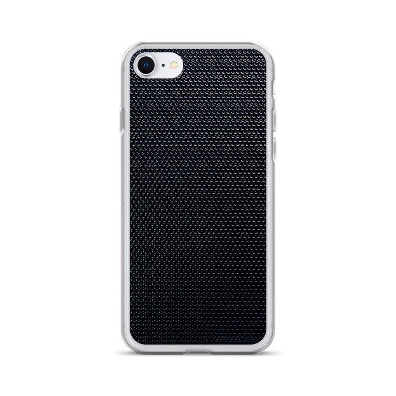 Load image into Gallery viewer, Industrial Dark Back Tech Metal Grid Flexible Clear iPhone Case Bump Resistant Corners CREATIVETECH