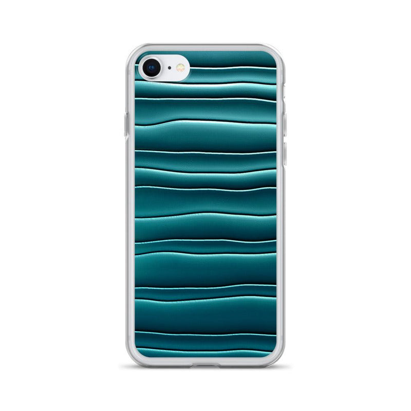 Load image into Gallery viewer, Cyan Blue Blob Squishy Style Flexible Clear iPhone Case Bump Resistant Corners CREATIVETECH