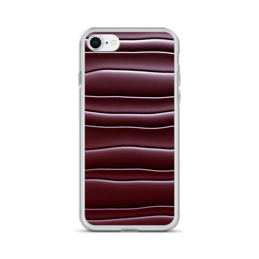 Dark Burgundi Red Gummy Squishy Blob Style Flexible Clear iPhone Case Bump Resistant Corners CREATIVETECH