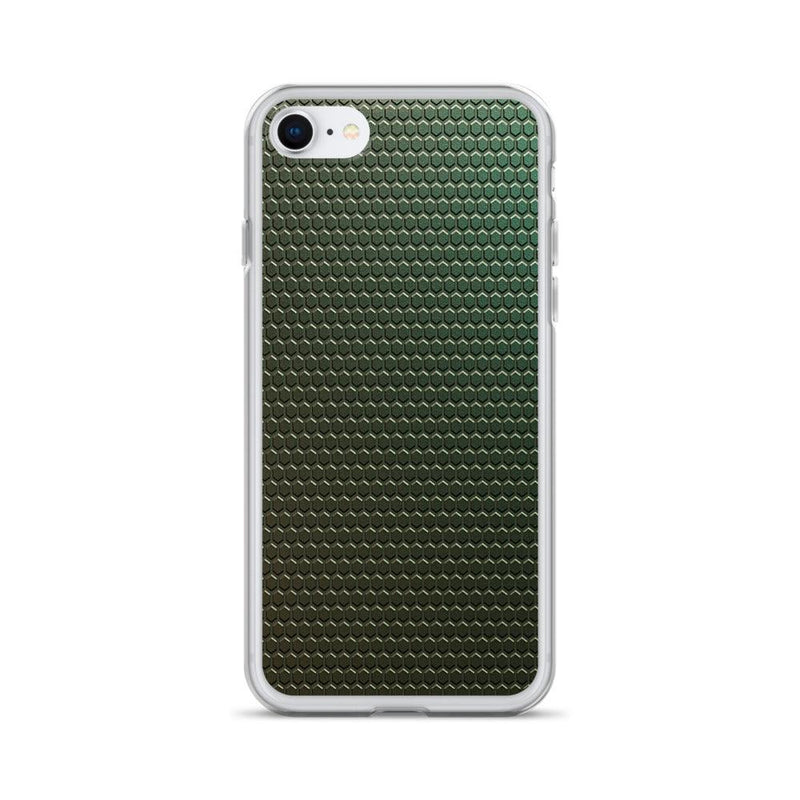 Load image into Gallery viewer, Dark Green Industrial Rubber Style Flexible Clear iPhone Case Bump Resistant Corners CREATIVETECH