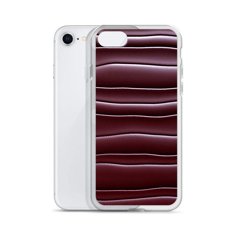 Load image into Gallery viewer, Dark Burgundi Red Gummy Squishy Blob Style Flexible Clear iPhone Case Bump Resistant Corners CREATIVETECH