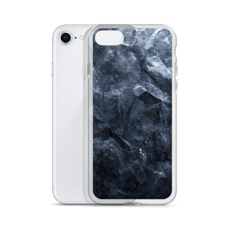 Load image into Gallery viewer, Hammered Dark Metal Industrial Grid Style Flexible Clear iPhone Case Bump Resistant Corners CREATIVETECH